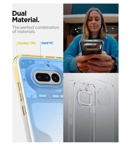 Противоударен Калъф за Nothing phone 4A, Spigen Ultra Hybrid Case, Прозрачен (7)