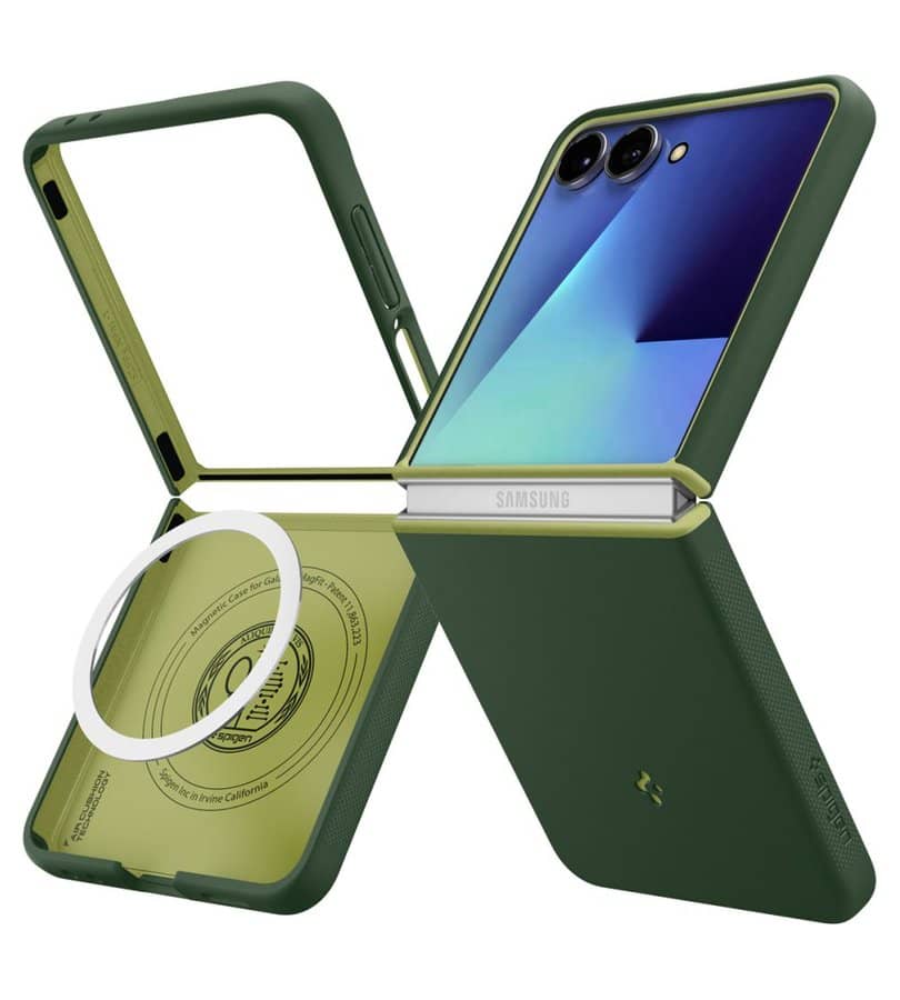 Magsafe Калъф за Samsung Z Flip 7, Spigen Nano Pop Case Avo Green, Зелен (2)
