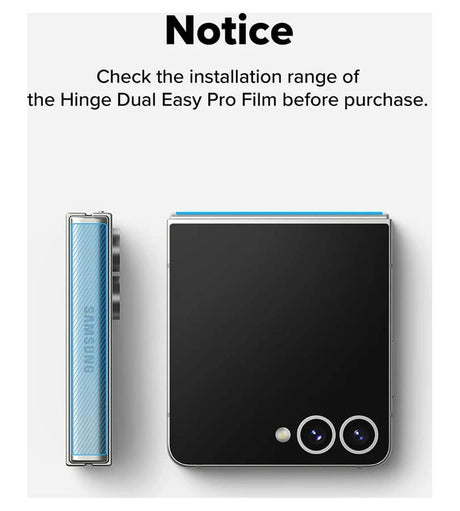 Протектор за Сгъвката на Samsung Z Flip 7, Ringke Hinge Dual Easy Pro Film Glass 2бр., Прозрачен (4)