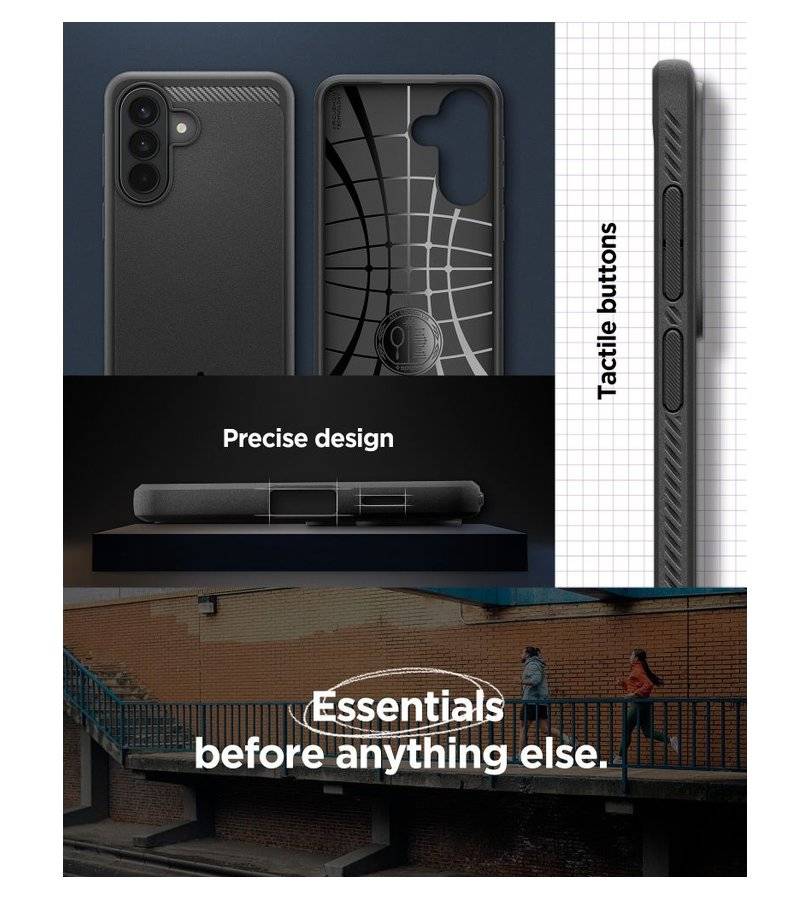 Противоударен Калъф за Samsung A37, Spigen Rugged Armor Case, Черен (14)