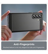 Противоударен Калъф за Samsung A57, Techsuit Premium Carbon Case, Черен (5)