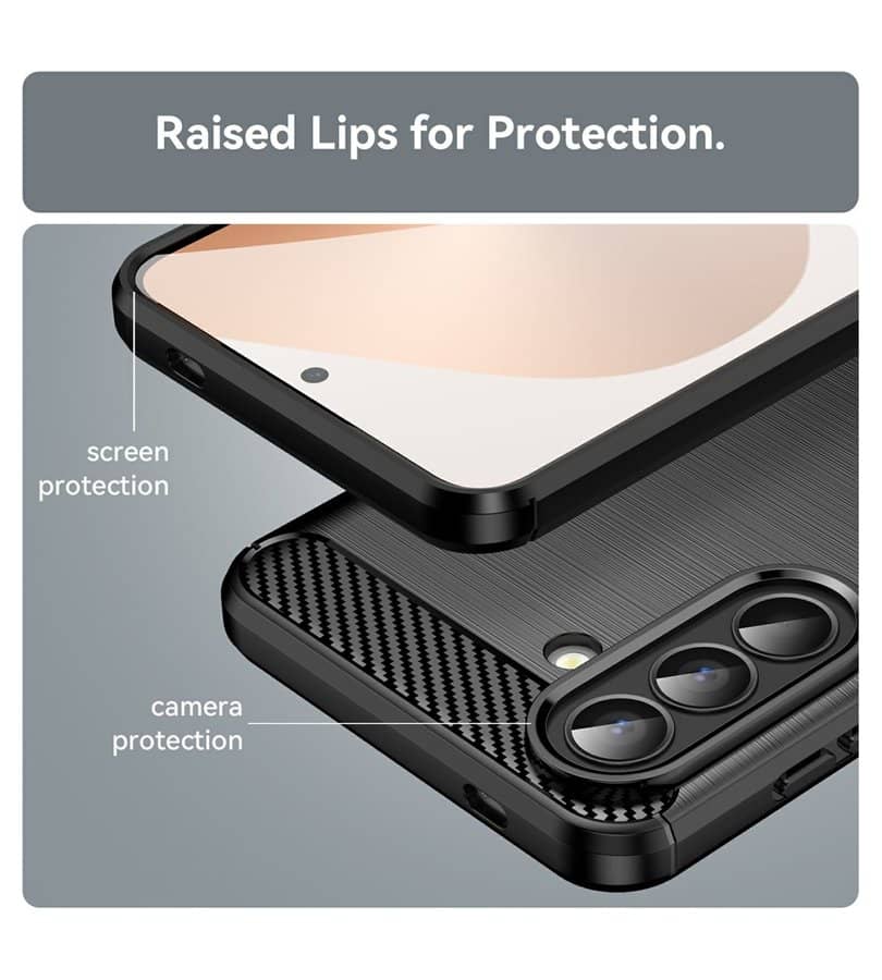 Противоударен Калъф за Samsung A57, Techsuit Premium Carbon Case, Черен (4)