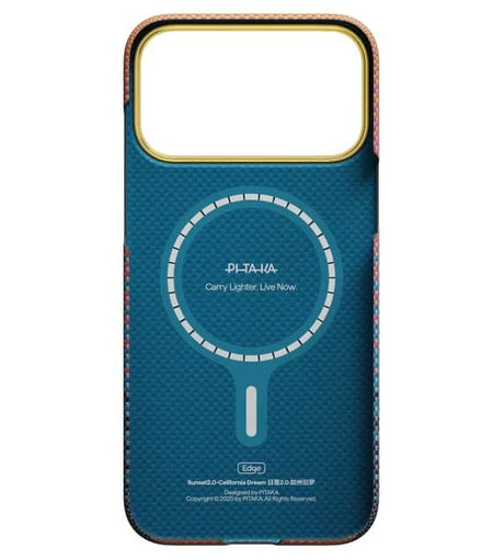 Magsafe Калъф за iPhone 17 Pro Max, Pitaka Edge Sunset2.0 Case California Dream 05, Кафяв (3)