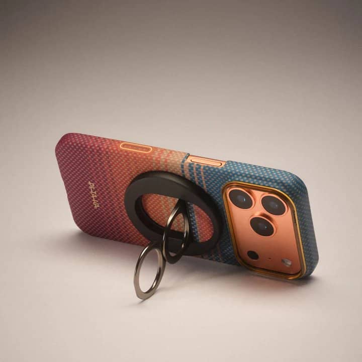 Magsafe Поставка-Пръстен, Pitaka MagEZ Ring Grip 3 Sunset2.0 - California Dream, Кафяв (3)