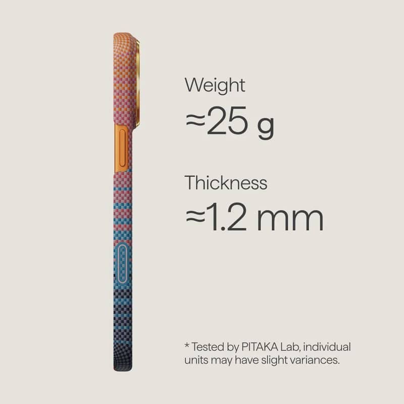 Magsafe Калъф за iPhone 17 Pro, Pitaka Edge Sunset2.0 Case California Dream 05, Кафяв (4)
