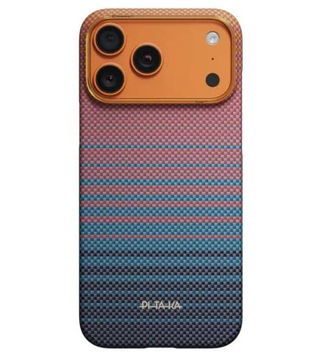 Magsafe Калъф за iPhone 17 Pro Max, Pitaka Edge Sunset2.0 Case California Dream 05, Кафяв (2)