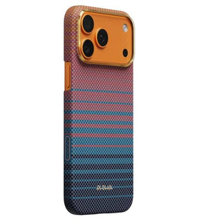 Magsafe Калъф за iPhone 17 Pro Max, Pitaka Edge Sunset2.0 Case California Dream 05, Кафяв