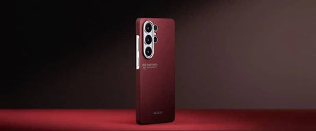 Magsafe Калъф за Samsung S26 Ultra, Pitaka Edge Harvard Case Crimson, Червен (8)