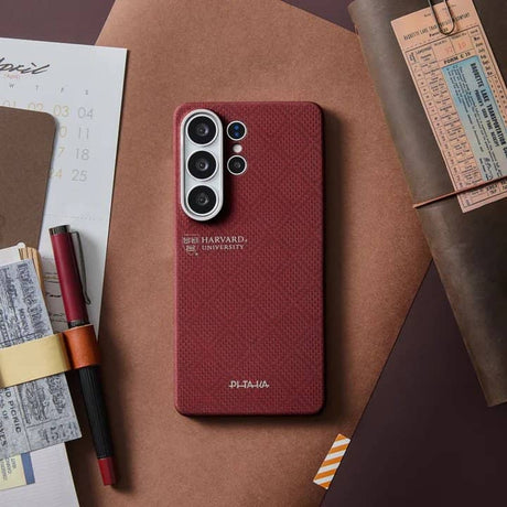 Magsafe Калъф за Samsung S26 Ultra, Pitaka Edge Harvard Case Crimson, Червен (3)