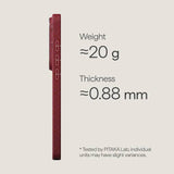 Magsafe Калъф за Samsung S26 Ultra, Pitaka Edge Harvard Case Crimson, Червен (4)