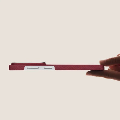 Magsafe Калъф за Samsung S26 Ultra, Pitaka Edge Harvard Case Crimson, Червен (5)