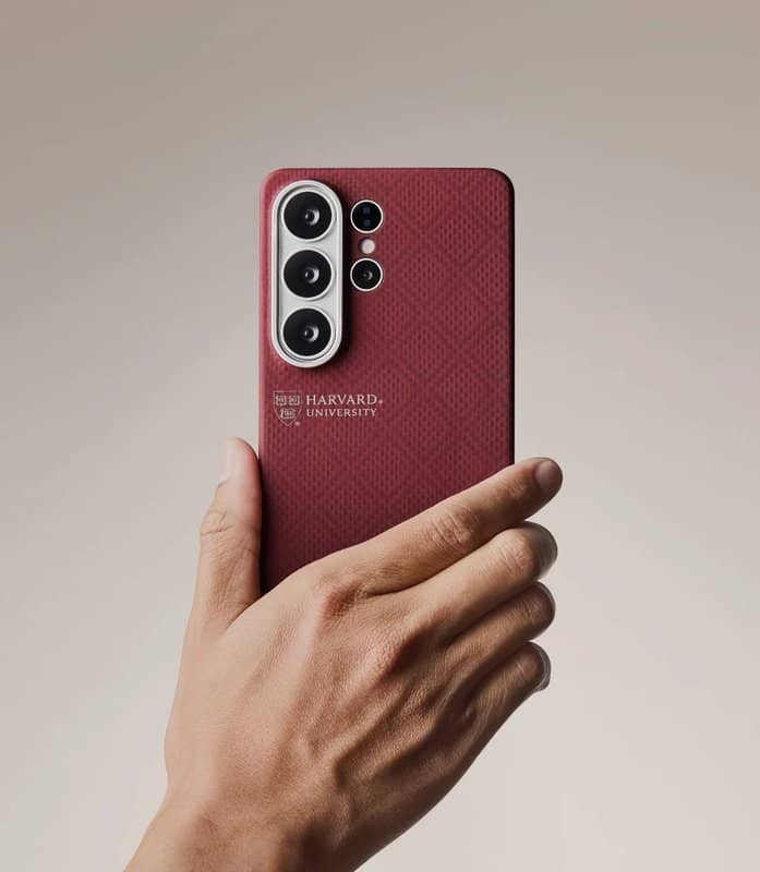 Magsafe Калъф за Samsung S26 Ultra, Pitaka Edge Harvard Case Crimson, Червен (6)