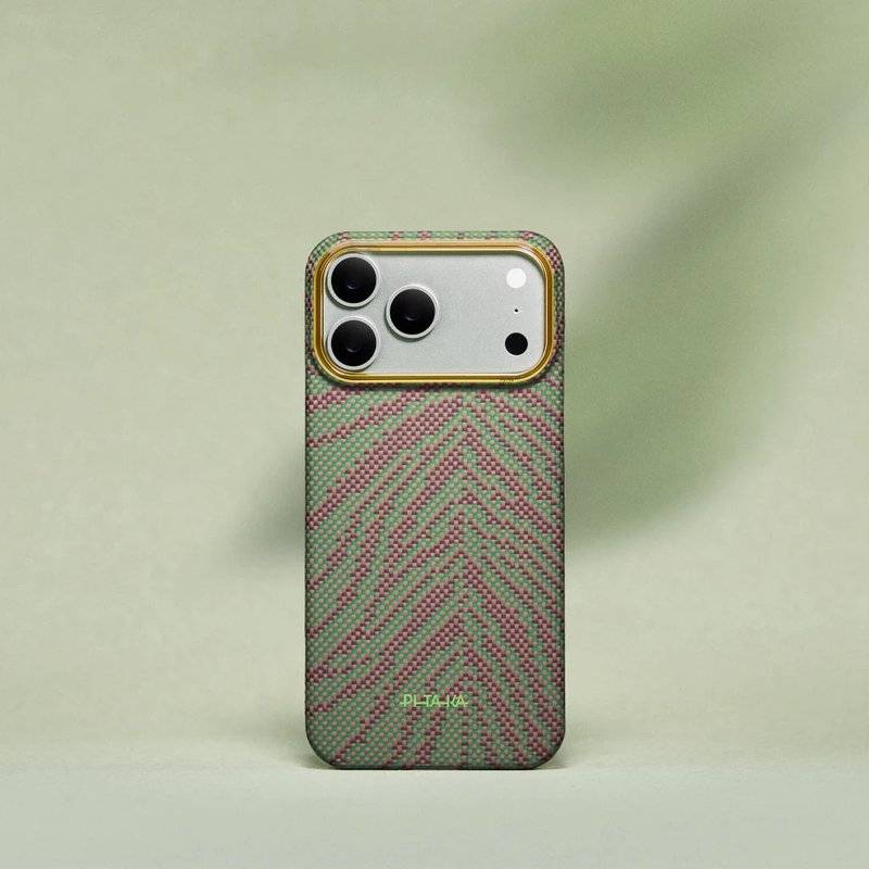 Magsafe Калъф за iPhone 17 Pro, Pitaka Edge Breath of Veins Case Sprout Surge, Зелен (6)