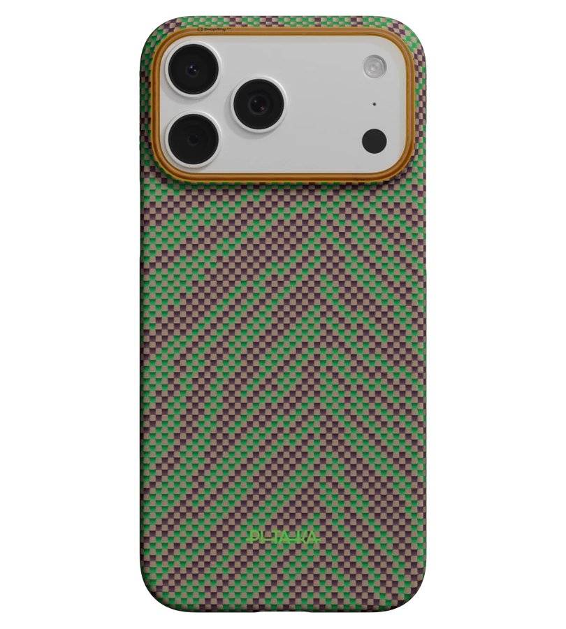 Magsafe Калъф за iPhone 17 Pro, Pitaka Edge Breath of Veins Case Sprout Surge, Зелен (2)