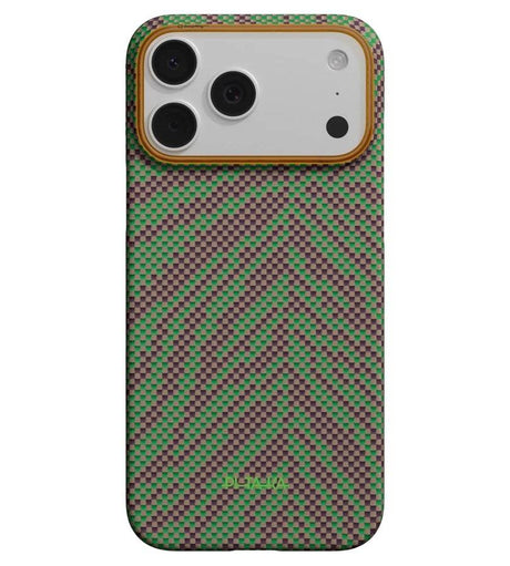Magsafe Калъф за iPhone 17 Pro, Pitaka Edge Breath of Veins Case Sprout Surge, Зелен (2)