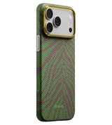Magsafe Калъф за iPhone 17 Pro, Pitaka Edge Breath of Veins Case Sprout Surge, Зелен