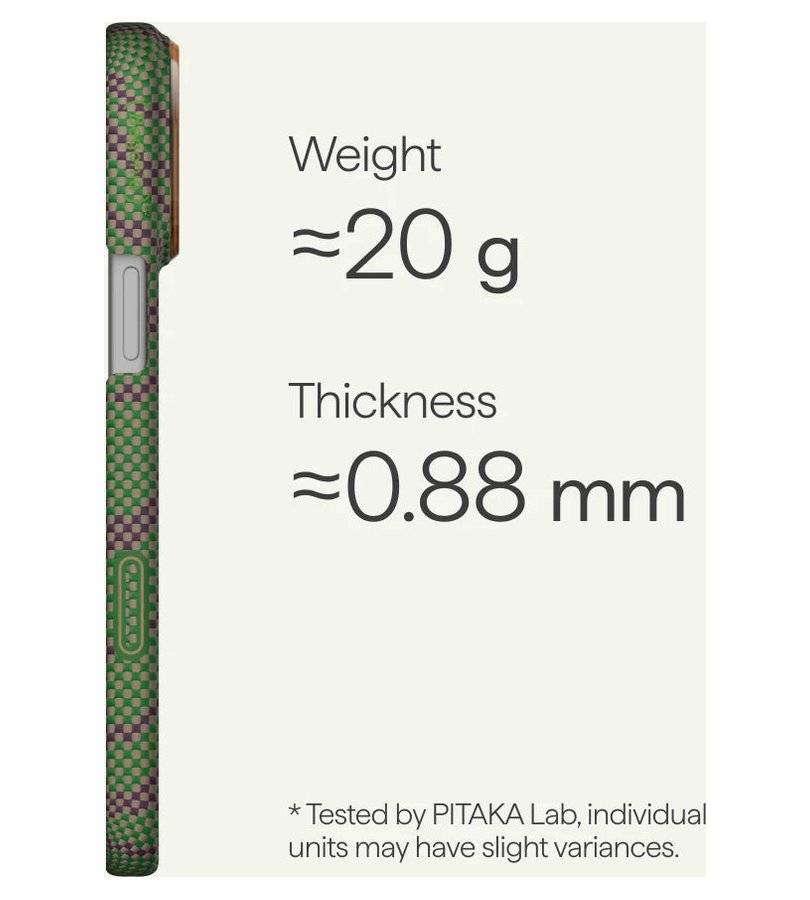 Magsafe Калъф за iPhone 17 Pro, Pitaka Edge Breath of Veins Case Sprout Surge, Зелен (4)