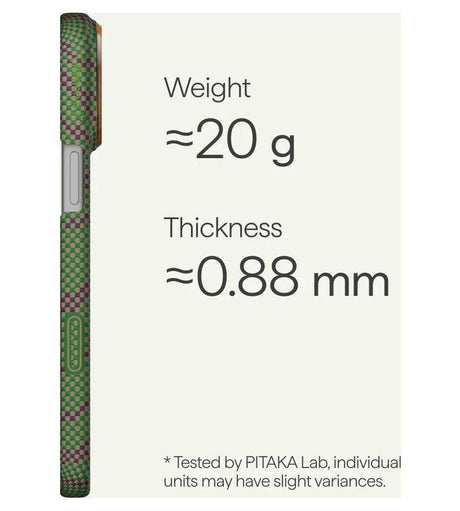 Magsafe Калъф за iPhone 17 Pro, Pitaka Edge Breath of Veins Case Sprout Surge, Зелен (4)