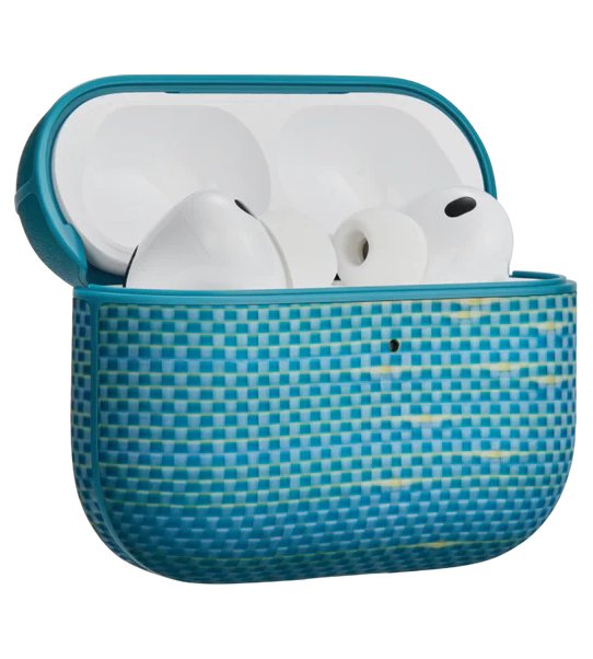 Magsafe Калъф за Apple AirPods Pro 3, Pitaka Aramid Fiber Magnetic Case Lucid Blue, Син (2)