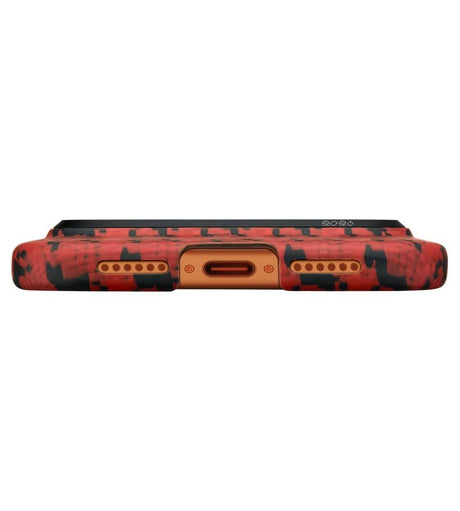 Magsafe Калъф за iPhone 17 Pro, Pitaka Edge Happiness Rides Case Cinnabar Steed, Червен (7)