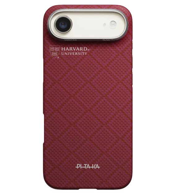 Magsafe Калъф за iPhone Air, Pitaka Edge Harvard Case Crimson, Червен (2)