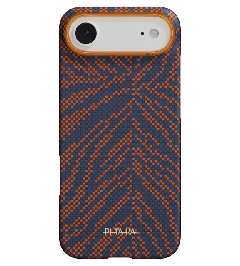 Magsafe Калъф за iPhone Air, Pitaka Edge Breath of Veins Case Burning Orange, Оранжев (2)