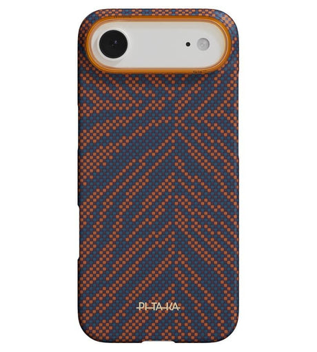 Magsafe Калъф за iPhone Air, Pitaka Edge Breath of Veins Case Burning Orange, Оранжев (2)