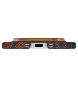 Magsafe Калъф за iPhone Air, Pitaka Edge Breath of Veins Case Burning Orange, Оранжев (5)