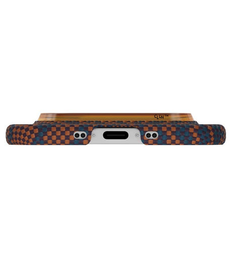 Magsafe Калъф за iPhone Air, Pitaka Edge Breath of Veins Case Burning Orange, Оранжев (5)