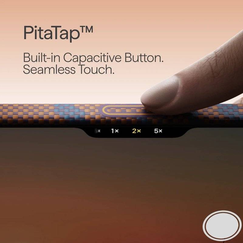 Magsafe Калъф за iPhone Air, Pitaka Edge Breath of Veins Case Burning Orange, Оранжев (8)