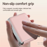Луксозен Калъф с Каишка за Samsung Z Flip 7, Sulada Leather Case, Розов (2)