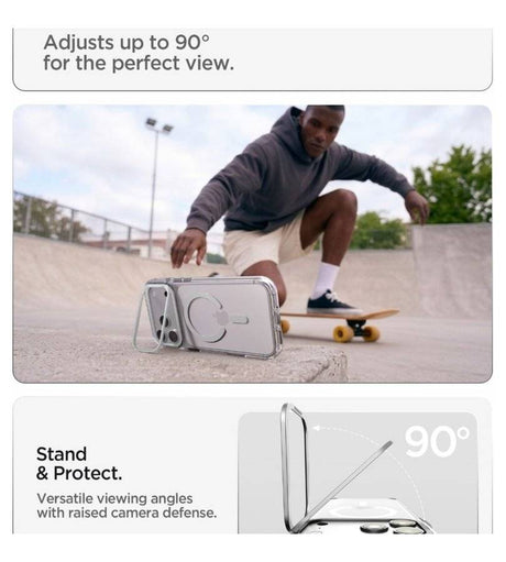 Magsafe Калъф за iPhone 18 Pro/ 17 Pro, ESR Classic Hybrid Kickstand Frosted Mag Case, Син (6)