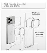Magsafe Калъф за iPhone 18 Pro/ 17 Pro, ESR Classic Hybrid Kickstand Frosted Mag Case, Син (8)