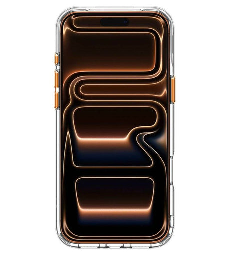 Magsafe Калъф за iPhone 18 Pro/ 17 Pro, Spigen Ultra Hybrid Optik S Mag Fit Case Clear/Orange, Прозрачен (5)