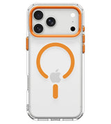 Magsafe Калъф за iPhone 18 Pro/ 17 Pro, Spigen Ultra Hybrid Optik S Mag Fit Case Clear/Orange, Прозрачен (2)