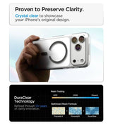 Magsafe Калъф за iPhone 18 Pro Max/ 17 Pro Max, Spigen Ultra Hybrid Mag Fit Case Clear/Graphite, Прозрачен (11)