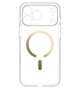 Magsafe Калъф за iPhone 18 Pro Max/ 17 Pro Max, Spigen Ultra Hybrid Mag Fit Case Clear/Gold, Прозрачен (9)