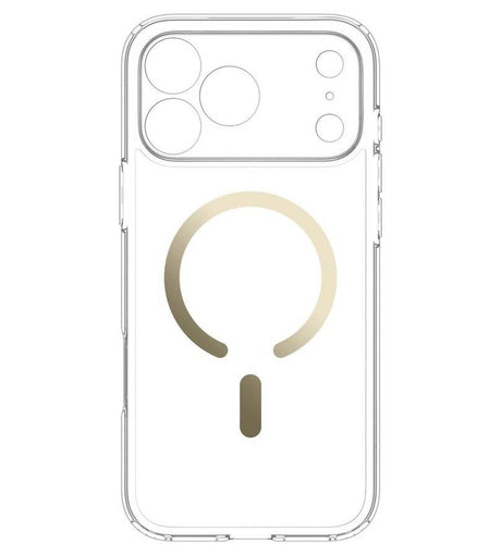 Magsafe Калъф за iPhone 18 Pro Max/ 17 Pro Max, Spigen Ultra Hybrid Mag Fit Case Clear/Gold, Прозрачен (9)