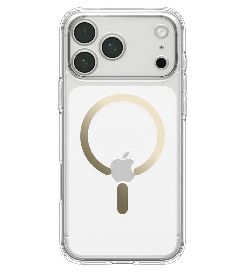 Magsafe Калъф за iPhone 18 Pro Max/ 17 Pro Max, Spigen Ultra Hybrid Mag Fit Case Clear/Gold, Прозрачен (8)