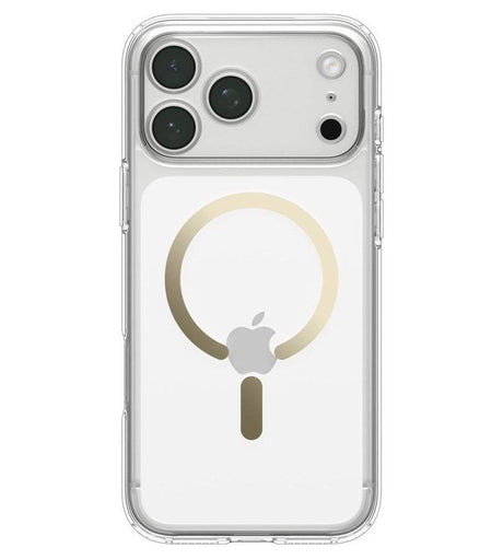 Magsafe Калъф за iPhone 18 Pro Max/ 17 Pro Max, Spigen Ultra Hybrid Mag Fit Case Clear/Gold, Прозрачен (8)