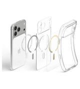 Magsafe Калъф за iPhone 18 Pro Max/ 17 Pro Max, Spigen Ultra Hybrid Mag Fit Case Clear/Gold, Прозрачен (10)