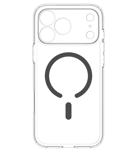 Magsafe Калъф за iPhone 18 Pro Max/ 17 Pro Max, Spigen Ultra Hybrid Mag Fit Case Clear/Graphite, Прозрачен (9)