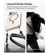 Magsafe Калъф за iPhone 18 Pro/ 17 Pro, Spigen Ultra Hybrid Mag Fit Case Clear/Orange, Прозрачен (5)