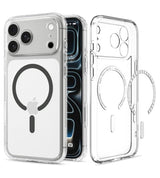 Magsafe Калъф за iPhone 18 Pro/ 17 Pro, Spigen Ultra Hybrid Mag Fit Case Clear/Graphite, Прозрачен (6)