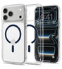 Magsafe Калъф за iPhone 18 Pro Max/ 17 Pro Max, Spigen Ultra Hybrid Mag Fit Case Clear/Deep Blue, Прозрачен