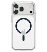 Magsafe Калъф за iPhone 18 Pro Max/ 17 Pro Max, Spigen Ultra Hybrid Mag Fit Case Clear/Deep Blue, Прозрачен (8)