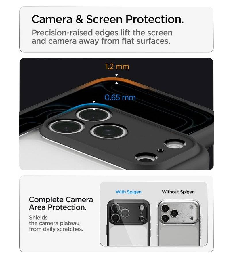 Калъф за iPhone 18 Pro Max/ 17 Pro Max, Spigen Ultra Hybrid Case, Черен (12)