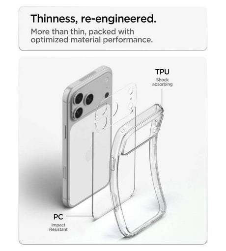 Калъф за iPhone 18 Pro Max/ 17 Pro Max, Spigen Ultra Hybrid Clear Case, Прозрачен (7)
