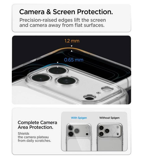 Калъф за iPhone 18 Pro Max/ 17 Pro Max, Spigen Ultra Hybrid Clear Case, Прозрачен (12)