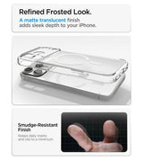 Magsafe Калъф за iPhone 18 Pro Max/ 17 Pro Max, Spigen Ultra Hybrid Frost Mag Fit Case, Бял (10)